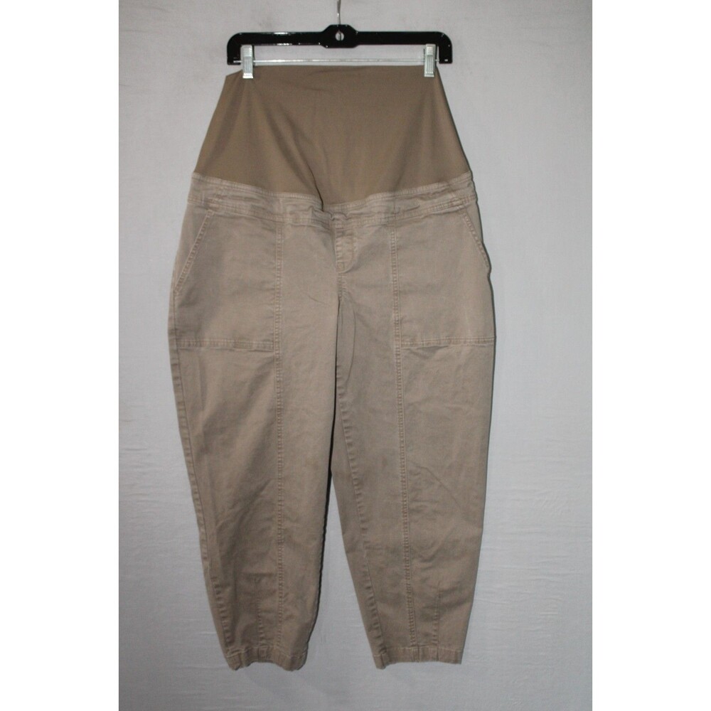 Isabel Maternity by Ingrid & Over the Belly High Rise Leggins Beige Pants Medium